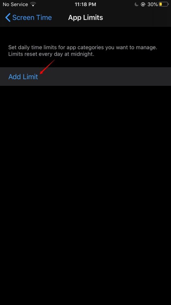 How to block apps on iphone-add limit