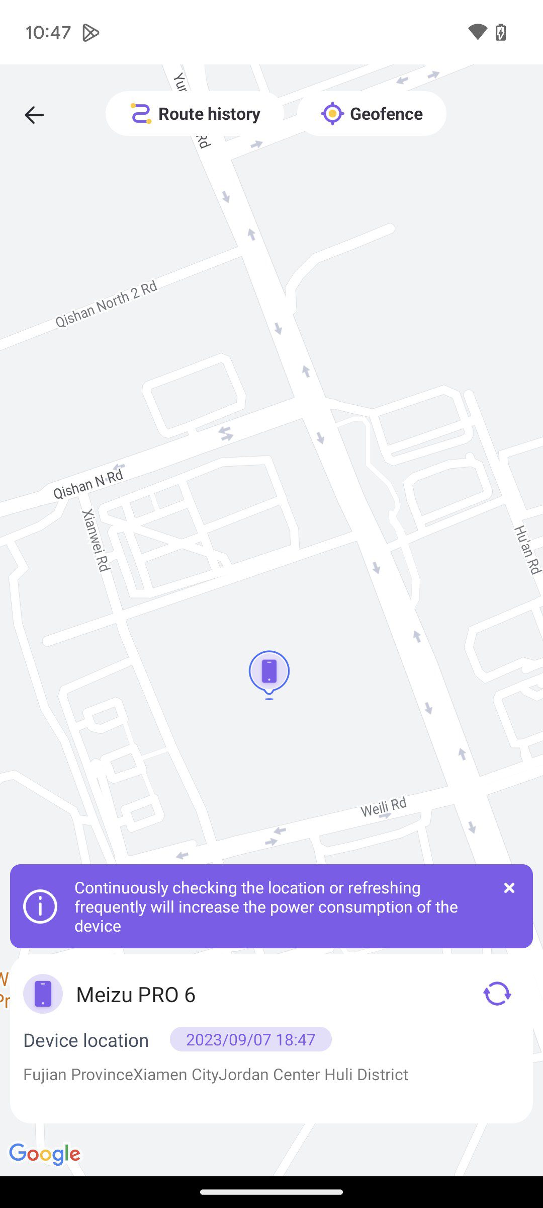 location tracking for controlling parents