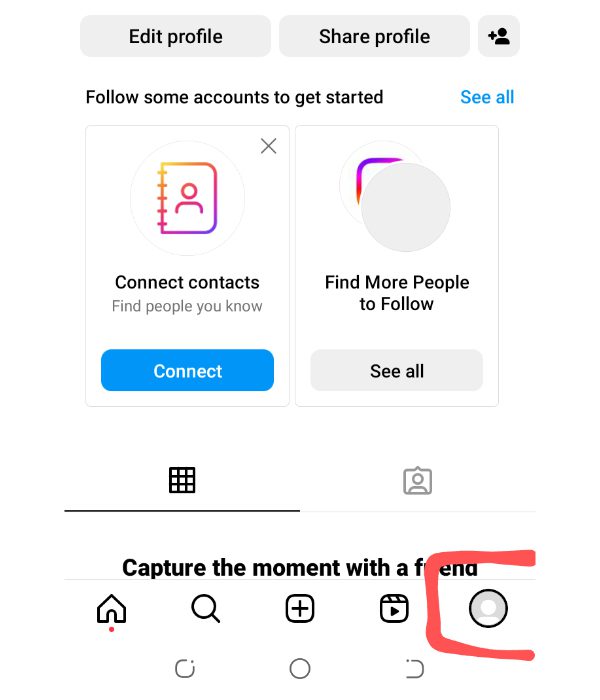 How to block someone from seeing your story - Tap on profile