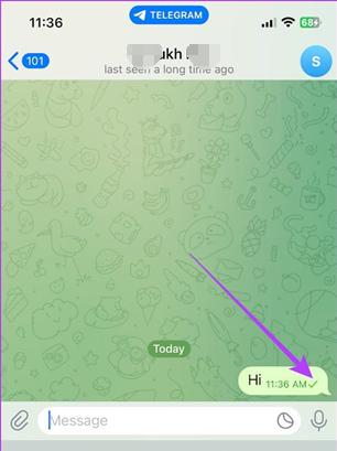 メッセージが Telegram アカウントに配信されているかどうかを確認する