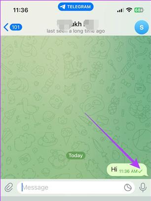 Periksa apakah pesan Anda terkirim ke Akun Telegram mereka