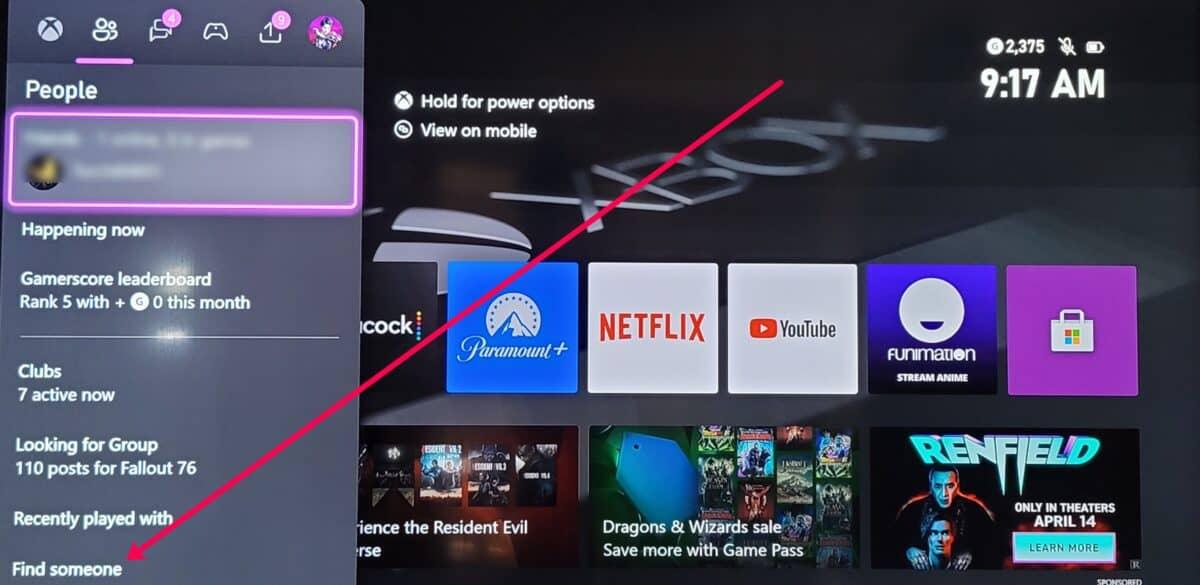 cara membuka blokir seseorang di Xbox - Temukan Seseorang