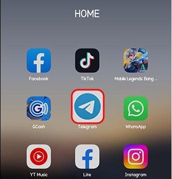 buka aplikasi Telegram