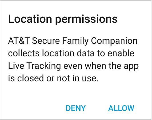 Location permissions - Allow