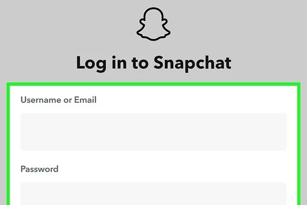 Faça login no Snapchat novamente