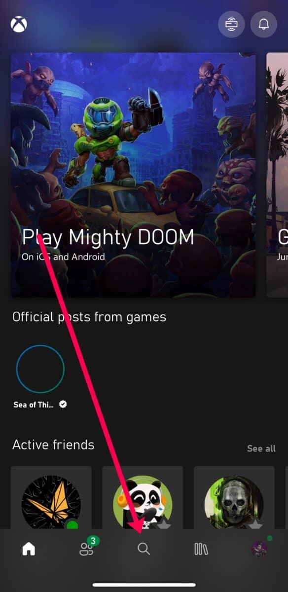 how to unblock someone on Xbox - Tap on the “Search Button” 