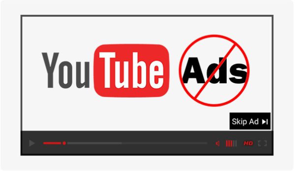 заблокировать рекламу на YouTube