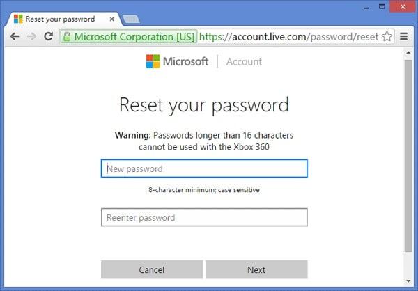 Create a stronger password for accessing your Xbox account