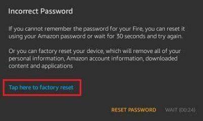 Ripristina la password del eset parental control in fabbrica