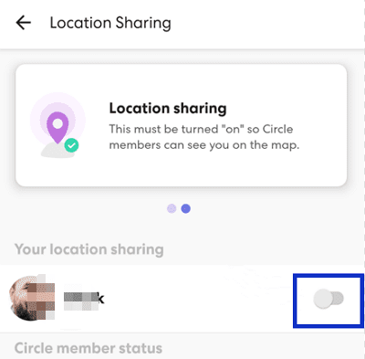 desligue sua localização no life360