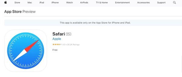 Safariのアプリストアプレビュー