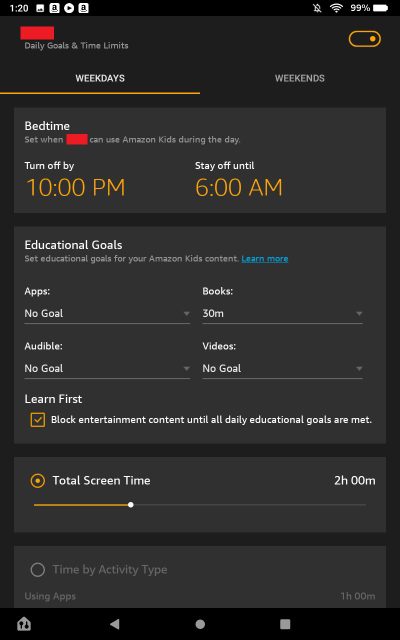 Daily Goals & Time Limits