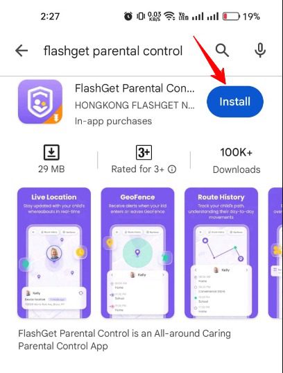 FlashGet Kids- Konum Paylaşımı