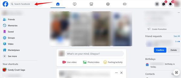 Facebook-Suche nach Name und ort