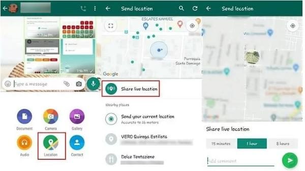 posizione condivisione con WhatsApp