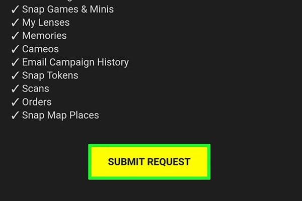 press a yellow Submit Request button