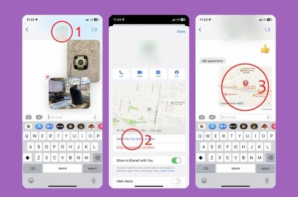 share location on iPhone messages