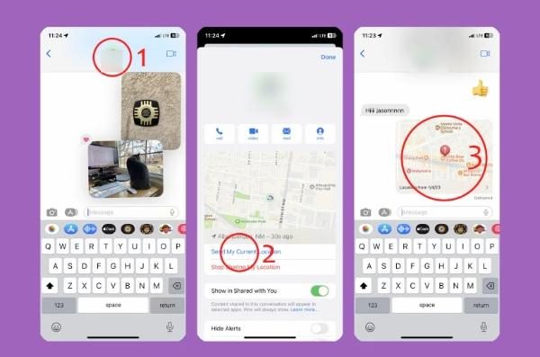 iPhone mesajlarında konum paylaş
