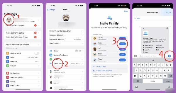 share location with family on iPhone