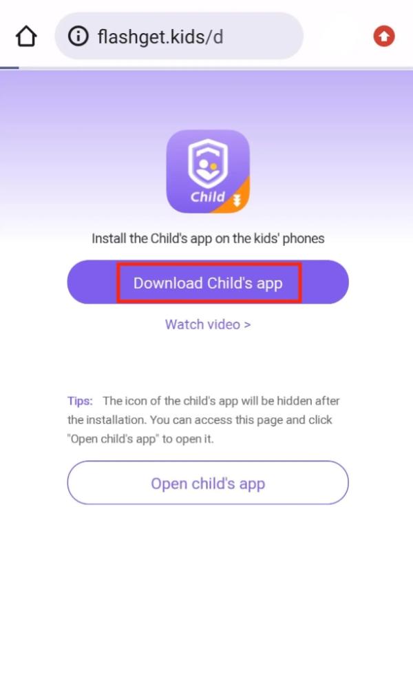 download child's app