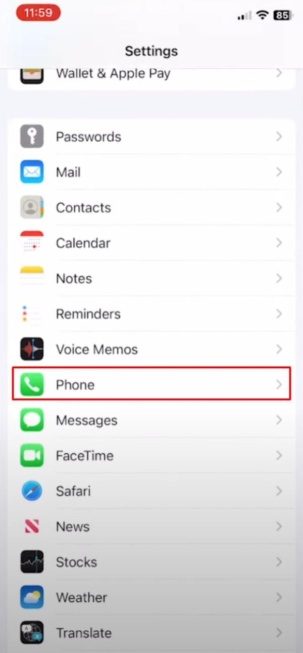 Phone Setting