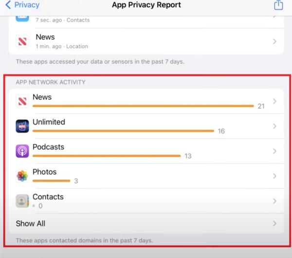  App Network Activity