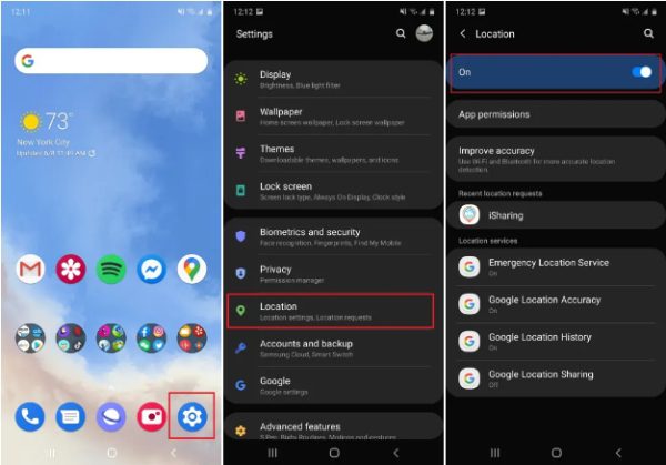 Matikan Google lokasi di Android