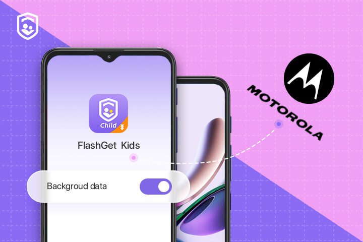 How to keep FlashGet Kids app running in the background on Motorola