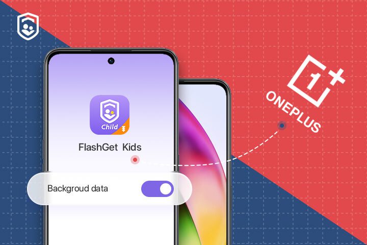 How to keep FlashGet Kids app running in the background on OnePlus