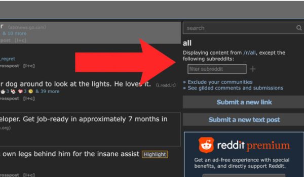 How to filter content on Reddit