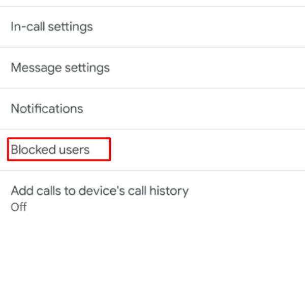 Tap blocked users