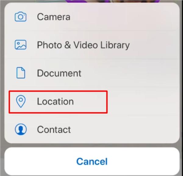 track your location from a text- Tap on location