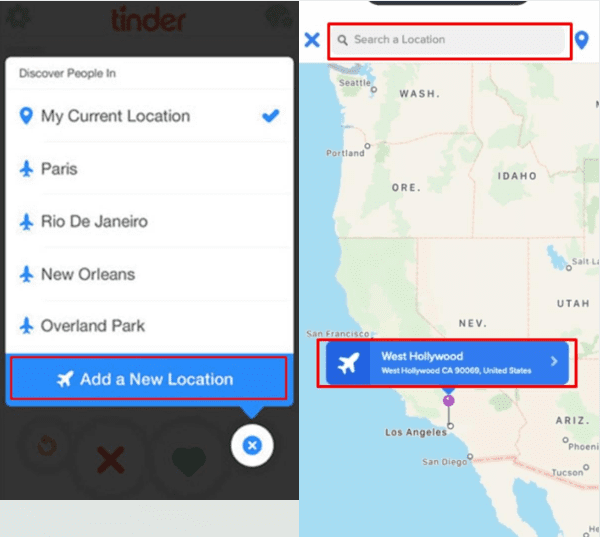 step 3 and 4 to change Tinder location