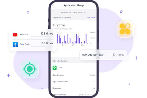 track child's phone usage daily