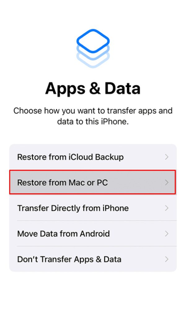 Restore from Mac or PC