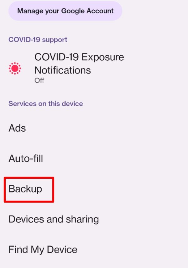 Tap Backup