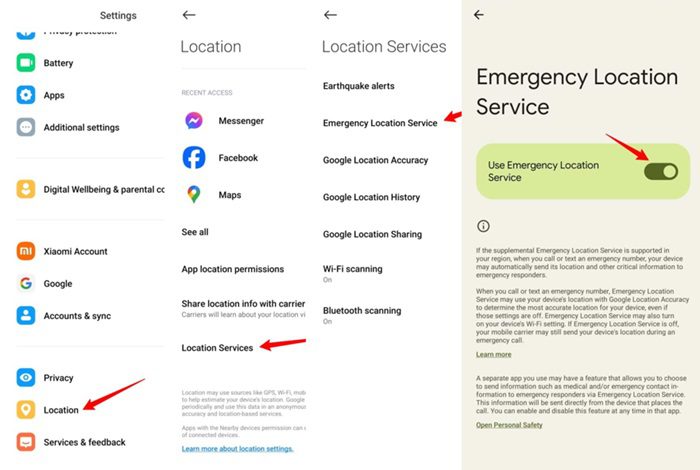 Emergency Sharing on Android