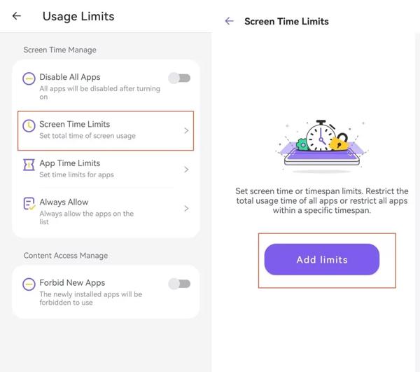 FlashGet Kids erfahren, wie man App-Limits festlegt oder deaktiviert
