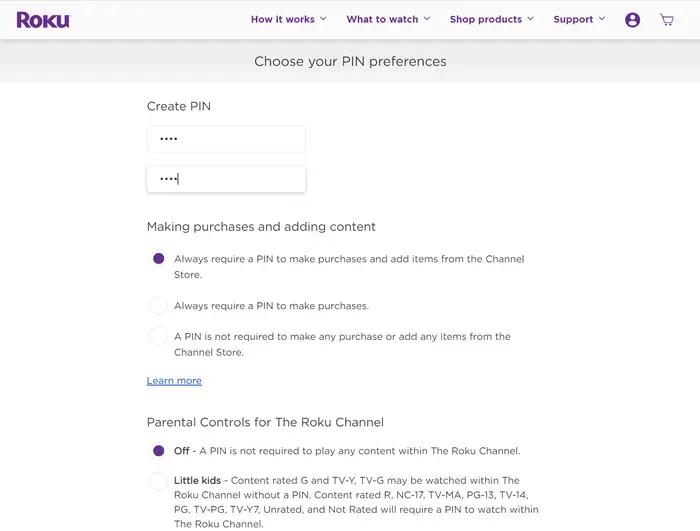 Roku PIN を更新する方法