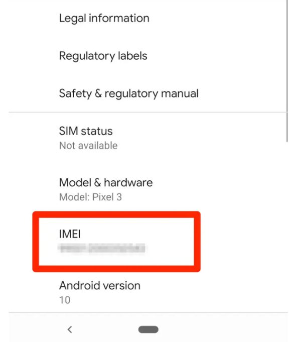 Numero IMEI su Android