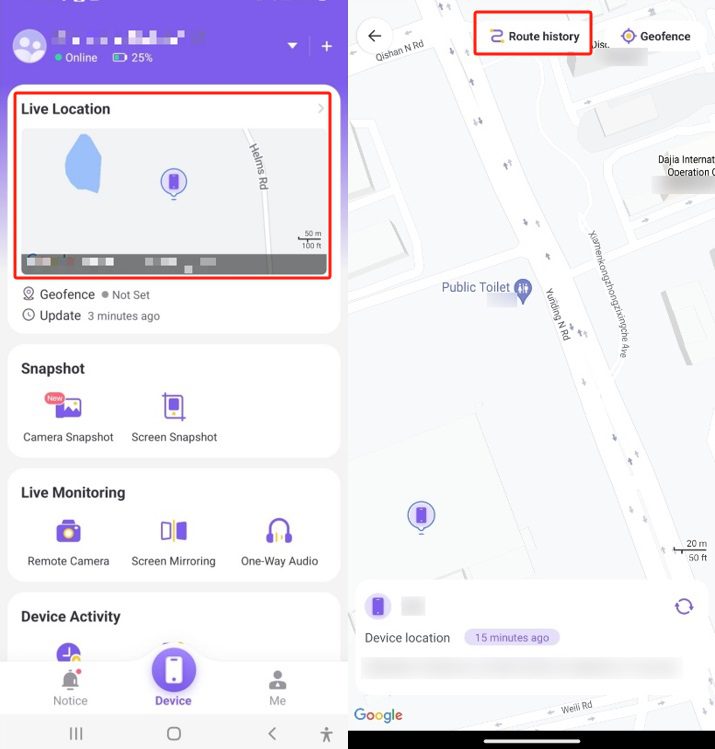 FlashGet Location tracking