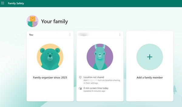 Postavka Microsoft Family Safety 1