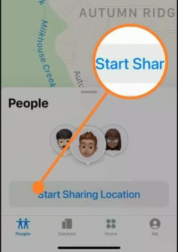 Start Sharing Location