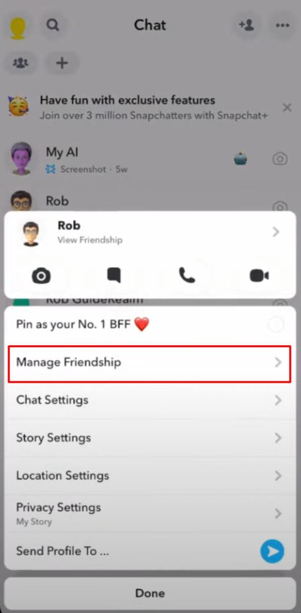 Manage Friendship