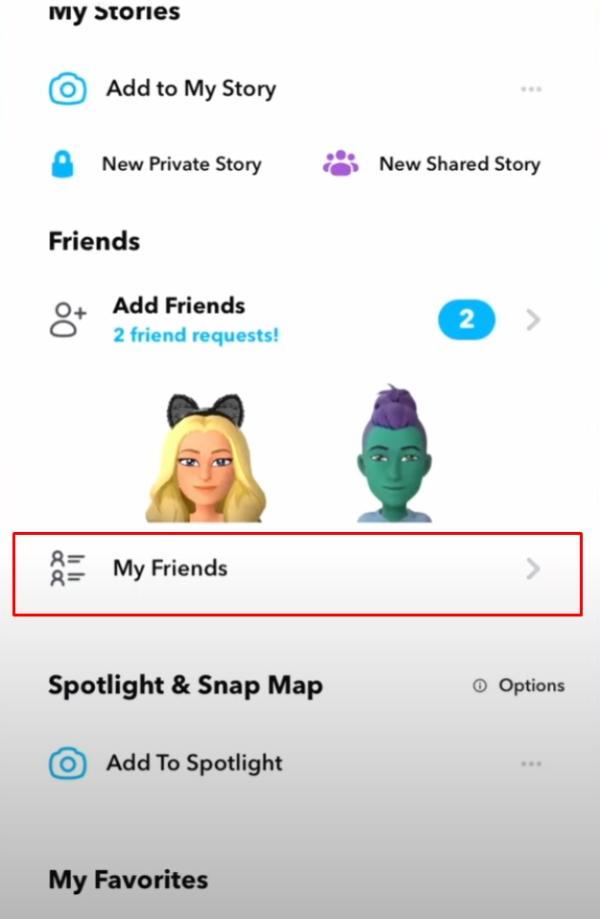 sembunyikan seseorang di snapchat