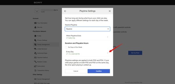 Ограничить время игры на PS5 – выберите 