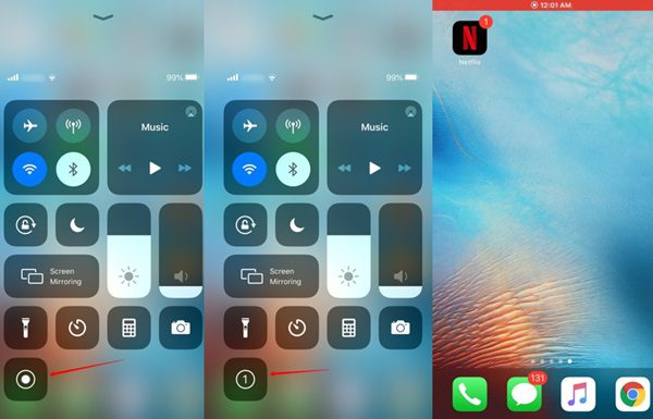 screen recording on iPhone