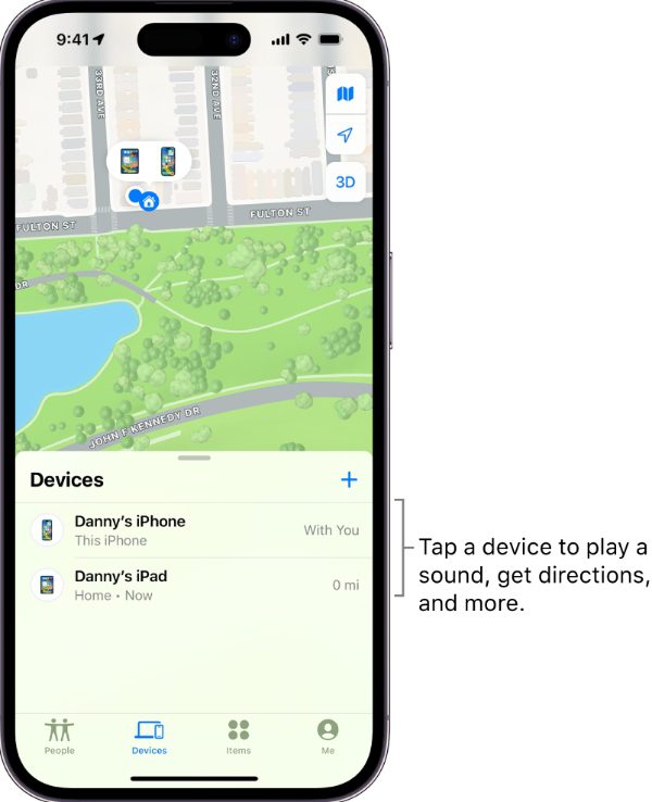 track an iPhone via same iCloud account