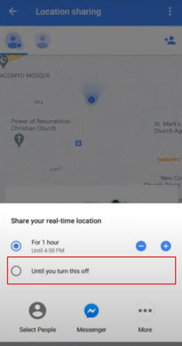 setting location sharing