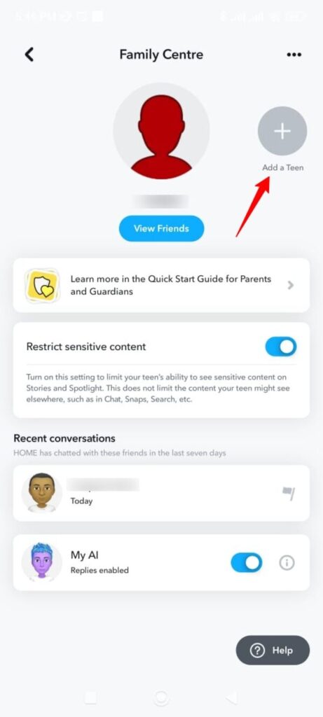 Set Parental Controls on Snapchat